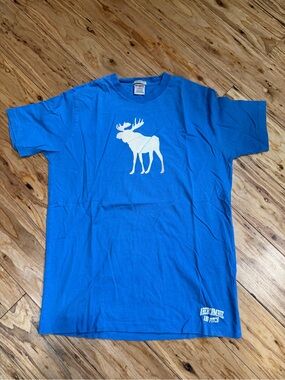 Abercrombie & Fitch Bright Blue Moose Graphic Tee
